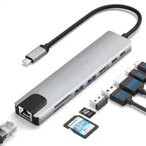 8 In 1 USB Type-C Hub Multiport Adapter Hub