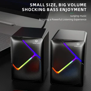 Mini Portable RGB Gaming Wired Speaker
