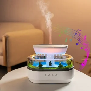 Raindrop Aroma Diffuser with Music and LED Light