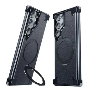 Luxury Magnetic Aluminum Alloy Ring Holder Case-Samsung